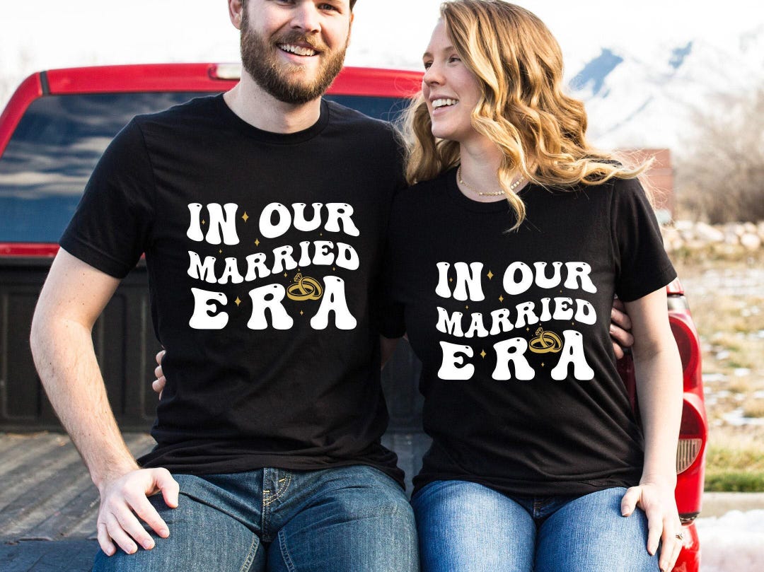 In Our Married Era Shirt, Wedding Gifts, Bride Gifts, Groom T-Shirt, Couple Tee