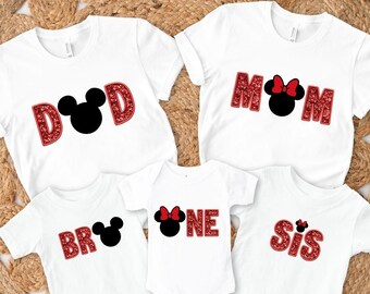 Custom Minnie Mouse First Birthday Family Matching Shirts