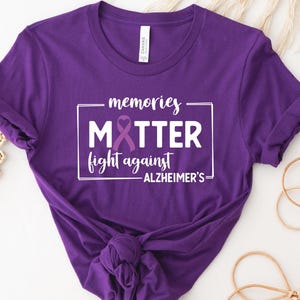 Alzheimer's Awareness T-Shirt: Purple Ribbon Support Tee