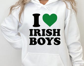 I Heart Irish Boys Sweatshirt - St. Patrick's Day Tee