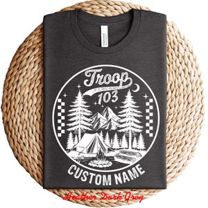 Custom Scout Troop Camping T-Shirt