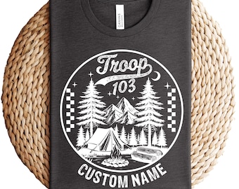 Custom Scout Troop Camping T-Shirt