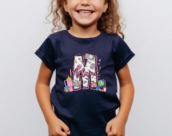 Custom Name Back To School Shirt, Kindergarten T-shirt,  First Day Of School Tee,  Custom Kid Name School, Teacher Name