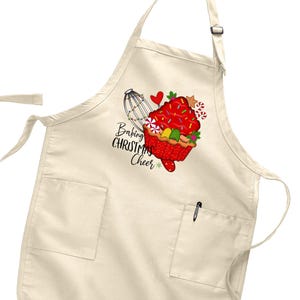 Baking Christmas Cheer Apron, Christmas Apron, Christmas Lights Apron, Cookie Apron, Christmas Gift