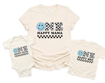 One Happy Dude 1st Birthday Matching Family Shirts