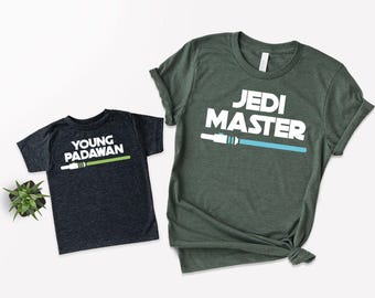 Jedi Master Young Padawan Shirt, Father's day, Dad and baby matching shirt, Star war baby, first time dad gift, Fathers Day dad son daughter