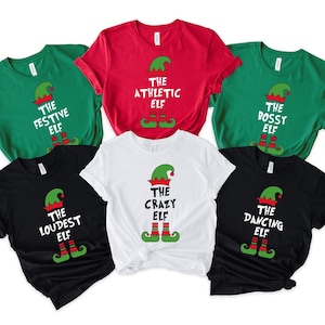 Custom Elf Family Matching Christmas Shirt
