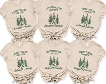 Personalized Family Camping Trip Shirts: Custom Camp Crew Matching Tees