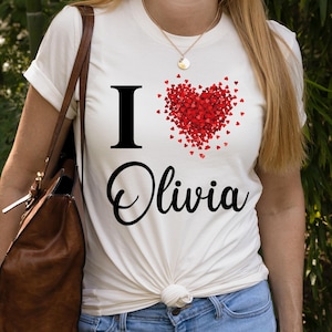 I Love Custom Shirt, Personalized I Love Sweatshirt, I Heart Custom Shirt, Custom Valentines Day Gift, Custom I Love Shirt, Couple Shirts