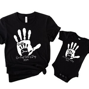 Personalized First Father&#39;s Day Matching Daddy & Baby Outfit