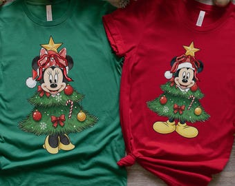 Vintage Christmas Tree Mickey And Friends Shirt, Disney Christmas Tree Shirt, Disney Christmas Family Shirts, Very Merry Christmas Shirt