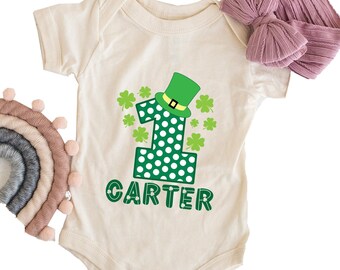 Custom Lucky One St. Patrick's Day Birthday Shirt