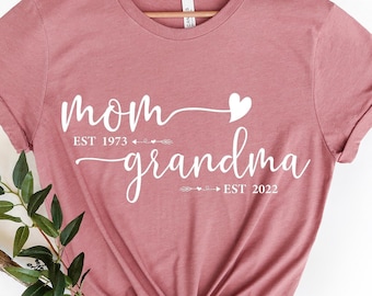 Custom Mom Grandma Est. Year Shirt, Mother's Day Gift