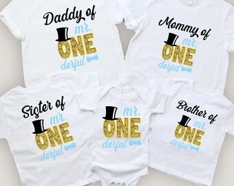 Mr. Onederful Birthday T-Shirts: Matching Family 1st Birthday
