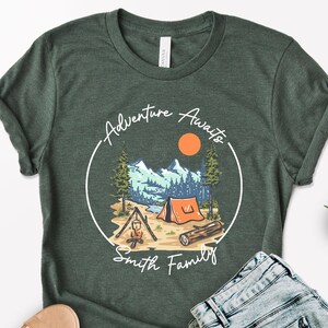 Custom Adventure Shirts, Adventure Awaits T-shirt, Family Camping Shirt, Hiking Family Reunion Shirt, Adventure Time, Vacation Shirts