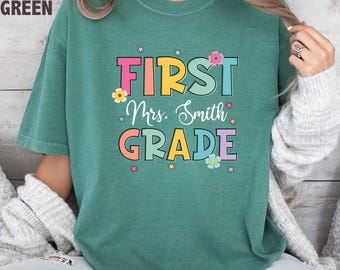 Personalized Teacher T-Shirt: Custom Name, Grades K-2