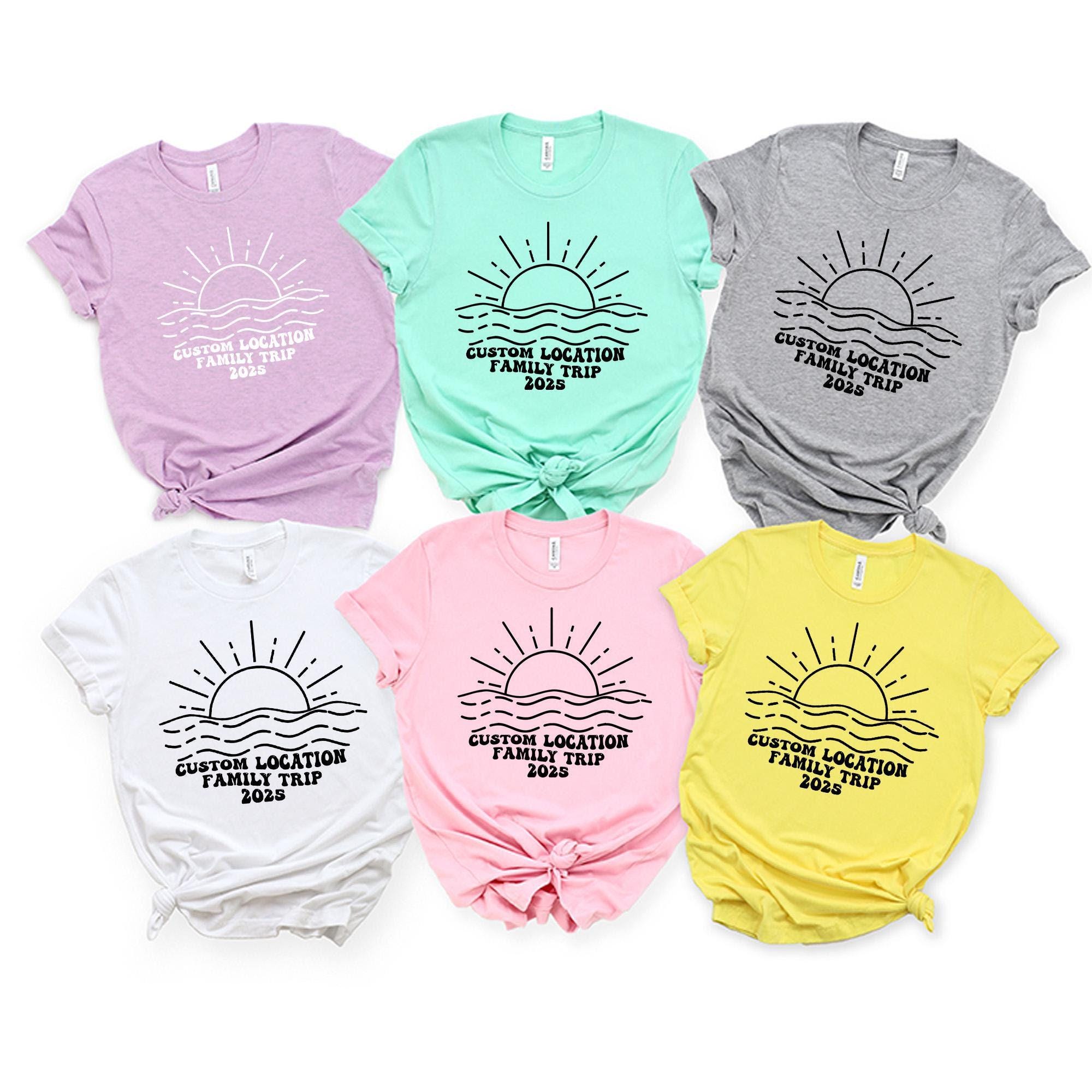 Custom Family Trip 2025 Shirts: Matching Vacation T-shirts
