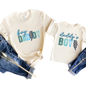 Boy Daddy and Daddy&#39;s Boy Matching Shirt, Matching Daddy and Me T-Shirt, Father’s Day Gift, Dad and Boy Toddler Tee, Dad & Baby Bodysuit