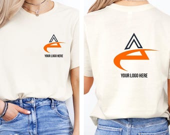 Personalized Company Logo Shirt: Custom Text, Front & Back Design