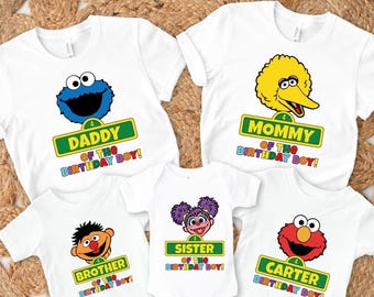 Character Family Birthday T-Shirts: Custom Street Theme