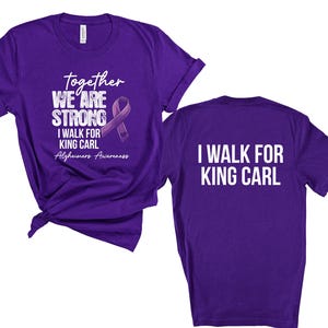 Personalized Alzheimer's Awareness Shirt: Purple Ribbon Support, Custom Team Design
