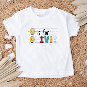 Custom Kids Name Back To School Shirt Shirt, Toddler First Day of School Tee, Kindergarten Shirt With Name, First Day School Outfit