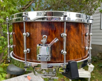 Snare drum, Stave snare, flame Birch, Custom snare drum for Drum Kit