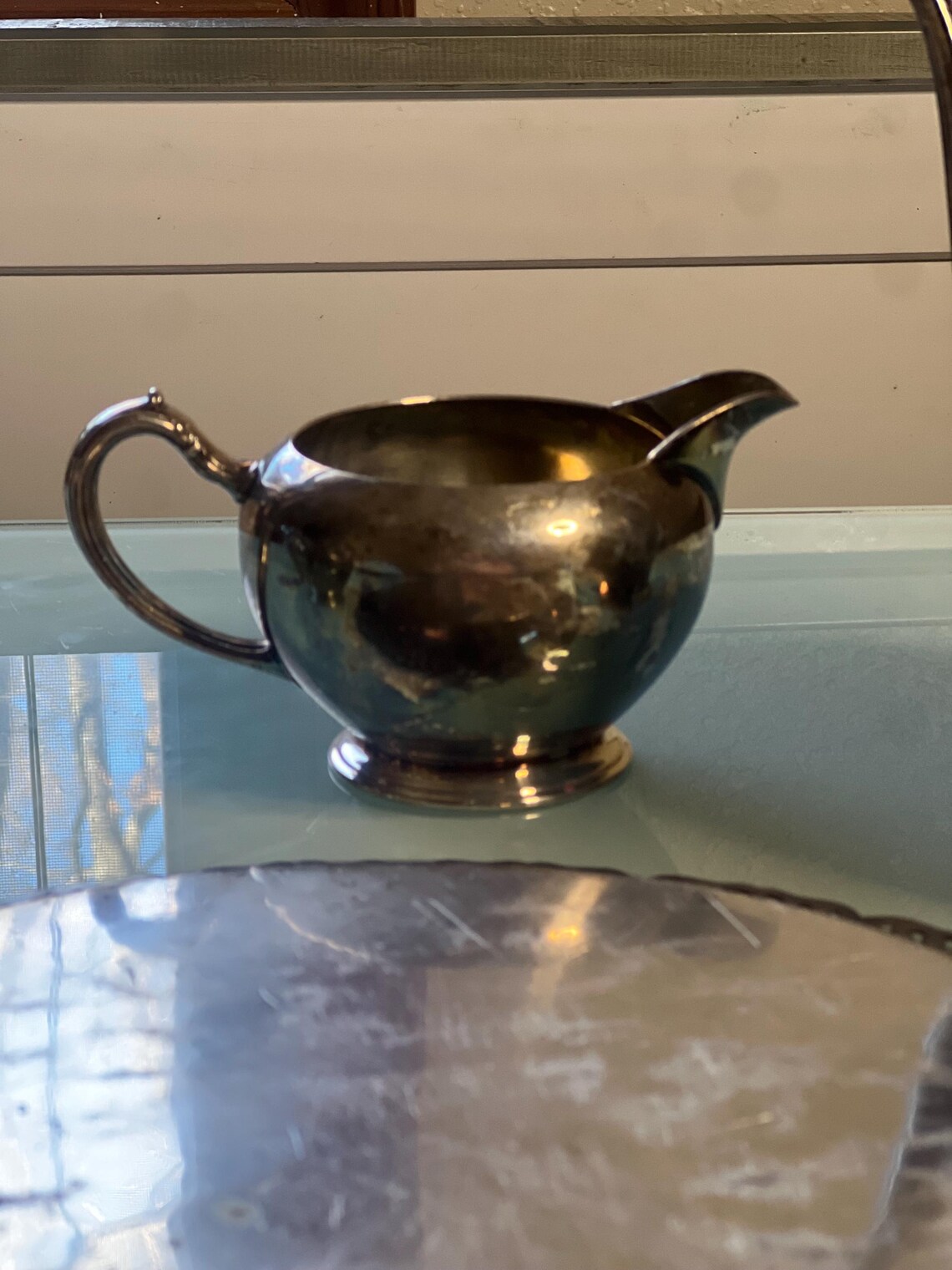 Vintage 13inch Silver Tray/serving Plate With Home Decorators, Inc ...