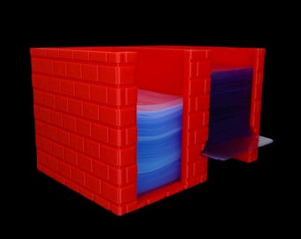 Organizador/Dispensador para Capas e Toploaders com Acabamento em Tijolo, Impresso em 3D