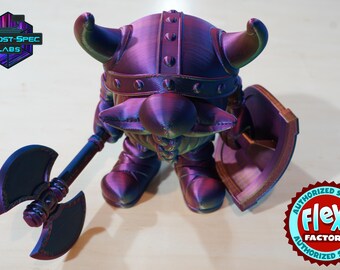 3D Printed Viking Gnome: Articulated Flexi Factory Figure
