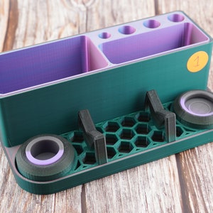 Dab Organizer Station: PLA Trichromatic Filament, Honeycomb Concentrate Catcher