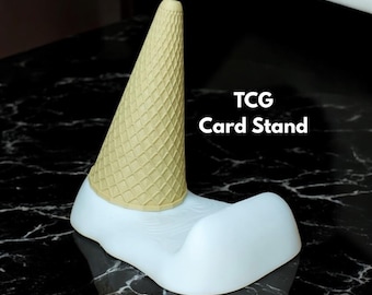 Ice Cream Trading Card Stand, 3D Printed Display for Trading & Collector Cards