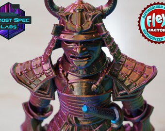 3D Printed Samurai Figure: Articulated Armor with Katana