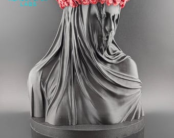 Velo del Silencio - Escultura de busto velado impresa en 3D