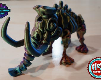 Esqueleto de mamute impresso em 3D: Expositor articulado Flexi Factory