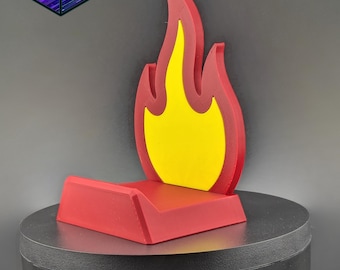 Suporte para Cartões Flame, Expositor Impresso em 3D para Cartões Colecionáveis e de Troca.