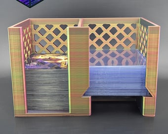 Organizador de Cartas e Protetores de Cartões Edição Diamantes, Design em Treliça Impresso em 3D