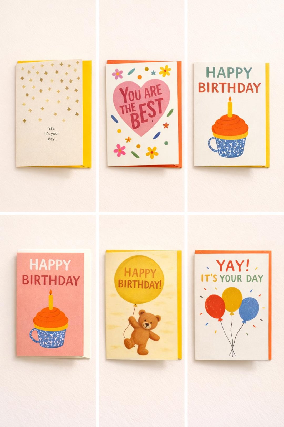Mini Birthday Cards Set – 6 Designs (3.5x5 Inch) - Etsy