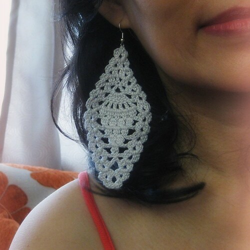 Pineapple Motif Earrings Crochet Pattern Etsy