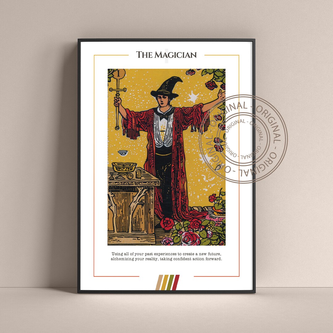 The Magician Tarot Card Poster, the Magician Tarot Card Print, Digital ...