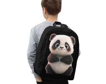 Minimalist Backpack Panda Bear