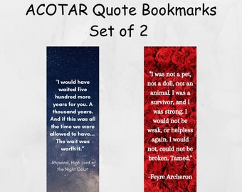 ACOTAR Quote Bookmarks: Feysand Set of 2