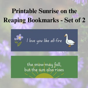 Sonnenaufgang über den Ernten Lesezeichen 2er Set, Geschenke für Leser, Geburtstagsgeschenke, PDF, Digitalausdruck