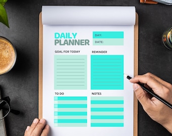 Printable Daily To Do List, Printable Daily Task List, Daily Checklist, Minimal Daily Planner, Daily Routine, Productive Day Plan