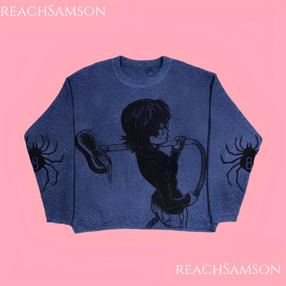 Anime Knitted Sweater hunter X Hunter Knitted Sweater hxh Knitted Sweater anime Sweater anime Knitted Sweaters hxh Shizuku Spider Sweater Etsy