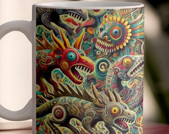 Day of the Dead Alebrijes Ceramic Coffee Mug 11oz