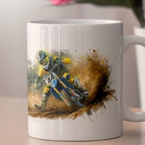 Motocross Racing Ceramic Coffee Mug 15oz