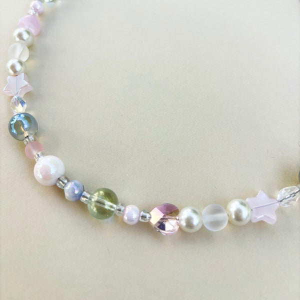 Pearl Mermaid Choker Necklace Soft Pastel Cottagecore