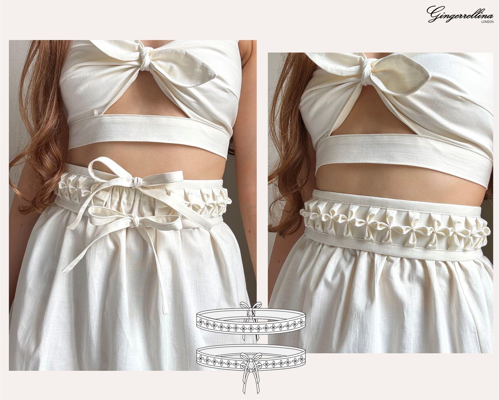 Lancaster Floral Smocked Belt – PDF Sewing Pattern – Sizes XS-5XL ...