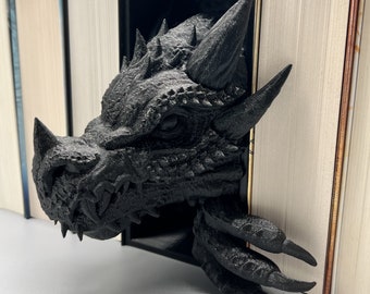 Dragon Bookend | Tabletop Fantasy Roleplay RPG Gaming Cosplay Props - Dungeons and Dragons D&D Wargaming Miniatures of Madness